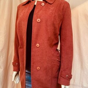 Burnt rust faux suede Sz M vintage Outer banks jacket